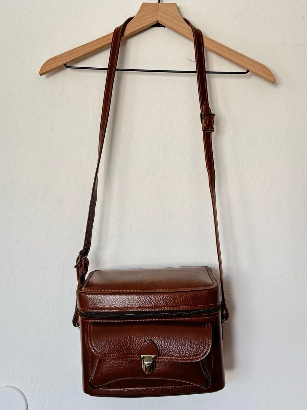 Mid-century Vintage Brown Camera Utility Hard Case